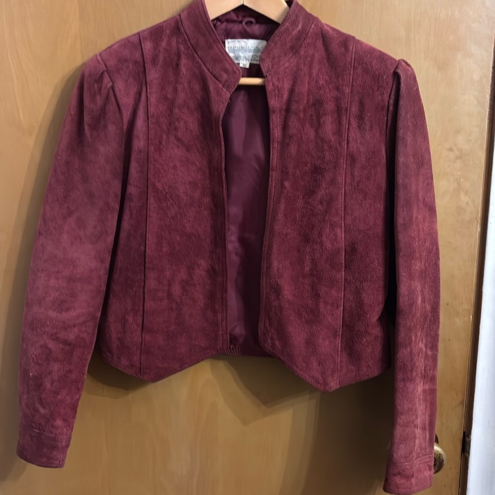 Vintage Half Moon  burgundy leather